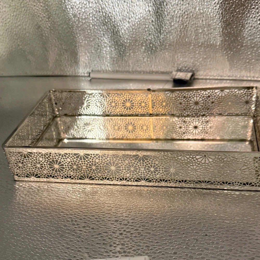 Elegant Silver Vanity Tray
